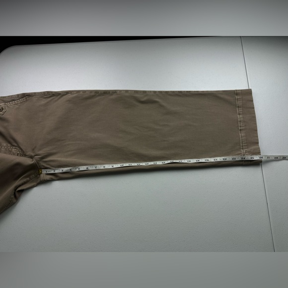 Spanx Stretch Twill Cropped Wide Leg Pant Womens Large Tan Shaping - Picture 10 of 11